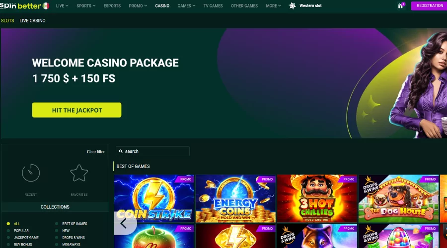 SpinBetter casino login