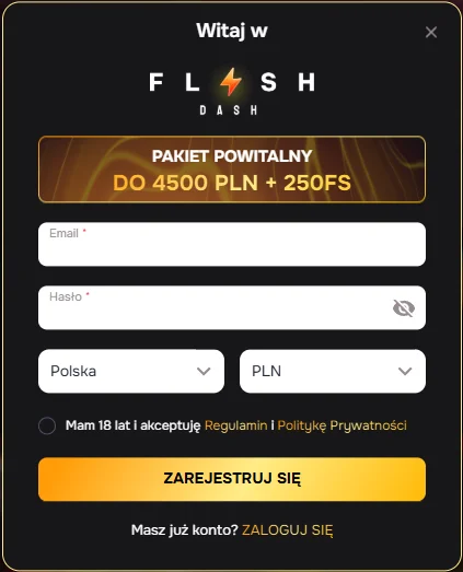 flashdash casino login