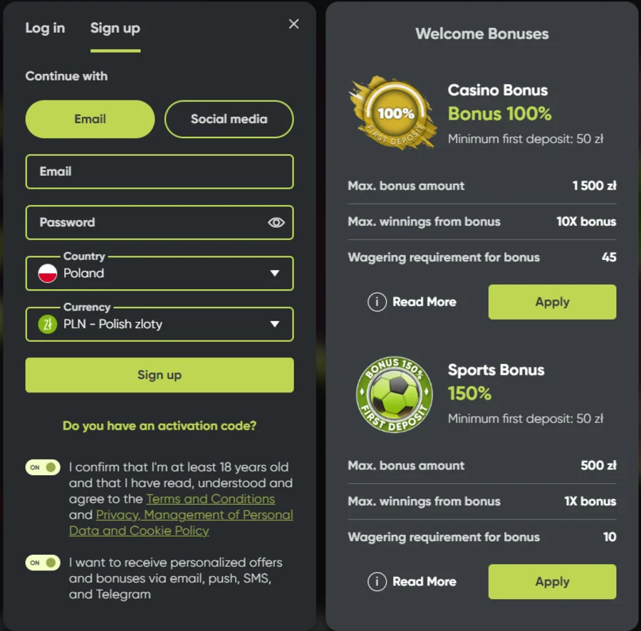 fresh casino login