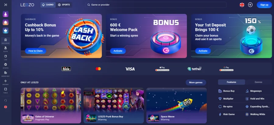 legzo casino
