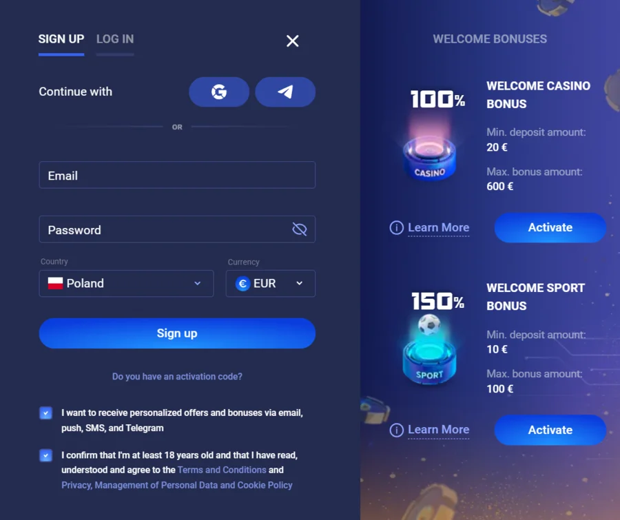 legzo kasyno login