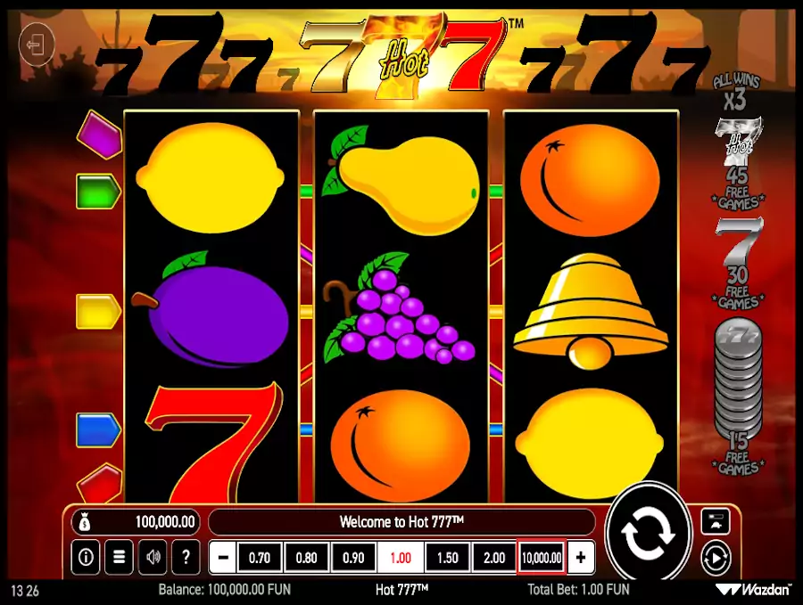 Hot 777 paytable Hot 777 dla polskich graczy