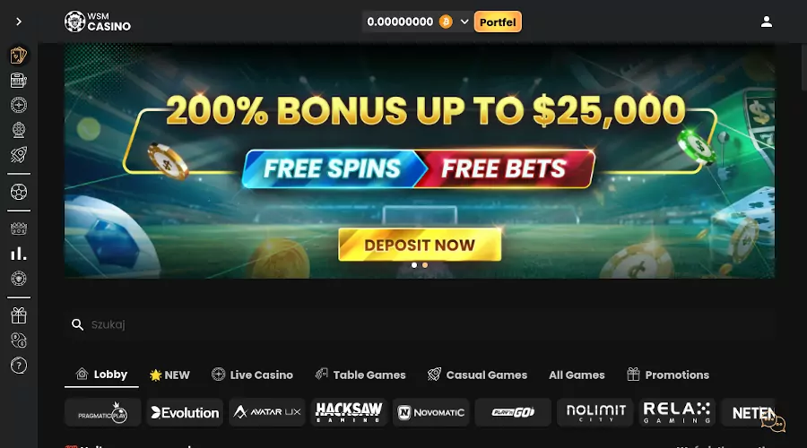 WSM Casino no deposit bonus