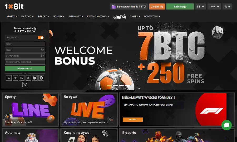 Powitalny bonus w 1xbit Powitalny bonus w 1xbit