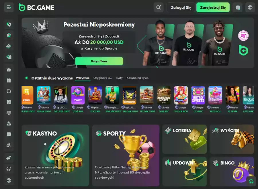 Powitalny bonus bez depozytu w BC.Game Powitalny bonus bez depozytu w BC.Game