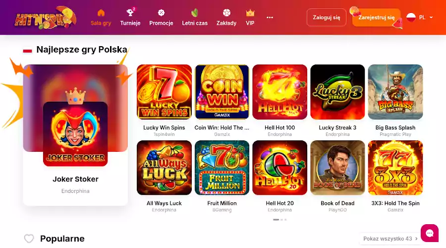 hitnspin bonus bez depozytu za rejestrację