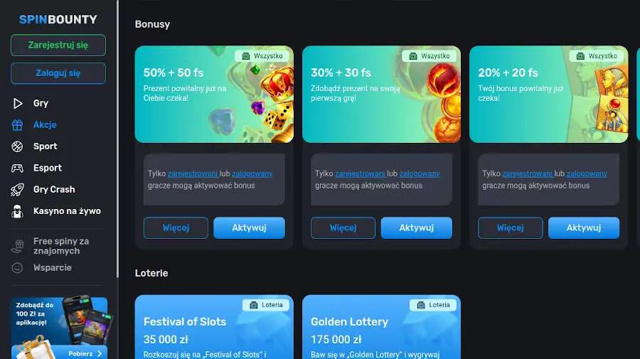 Spinbounty no deposit bonus