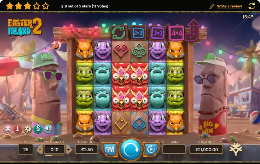 Wielkanocnego slotu Easter Island 2 od Yggdrasil – Promocje Gra Easter Island 2 od Yggdrasil, wielkanocnym klimacie.