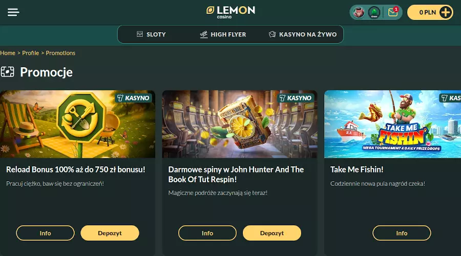 Aktualne promocje w Lemon Casino lemon casino kod promocyjny bez depozytu