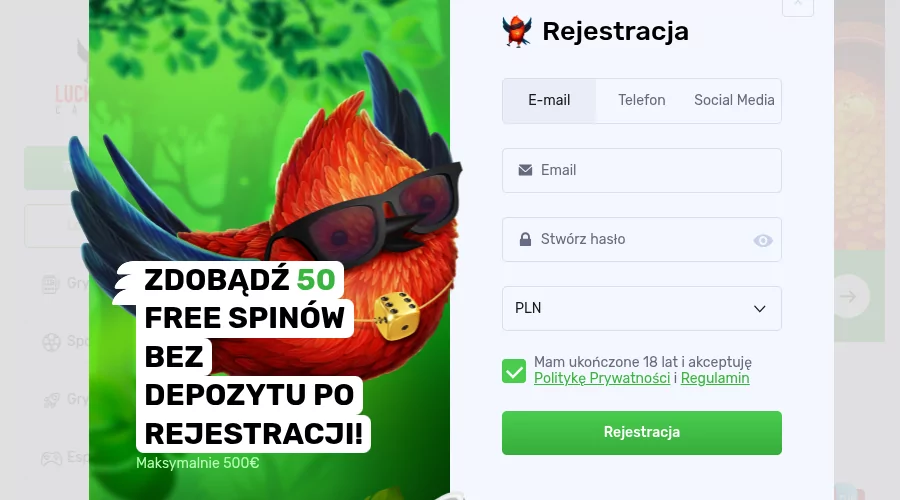 Lucky Bird 50 darmowych spinów lucky bird casino 50 free spins