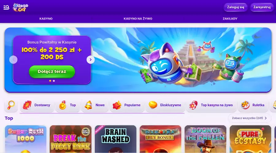 Robocat bonus powitalny holenderskie kasyna internetowe