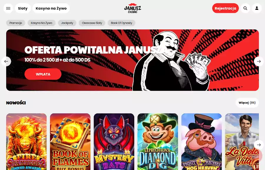 Janusz Casino bonus bez depozytu