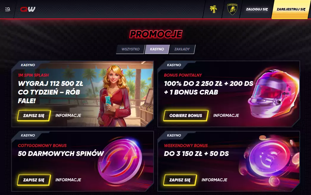 quickwin casino bonusy