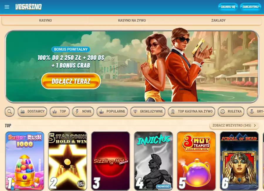 Vegasino kasyno Vegasino recenzja