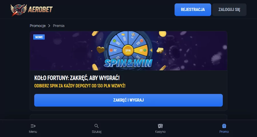 Bonusy w Aerobet casino Aerobet casino