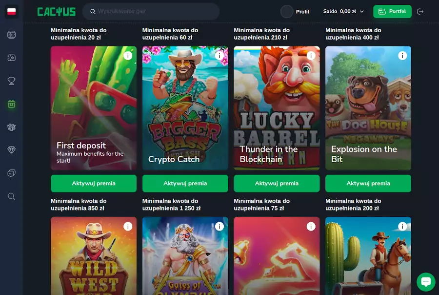 Bonusy i promocje w Cactus casino Cactus casino opinie
