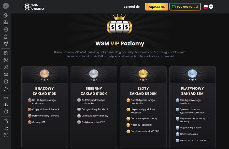 Program VIP w WSM Casino