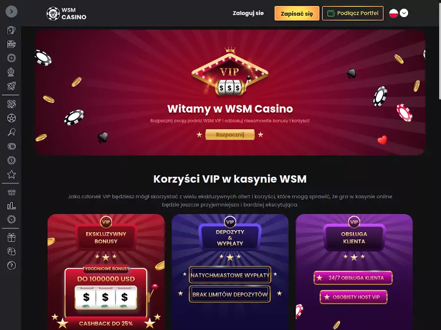 Ekskluzywne bonusy z WSM Casino w Polsce