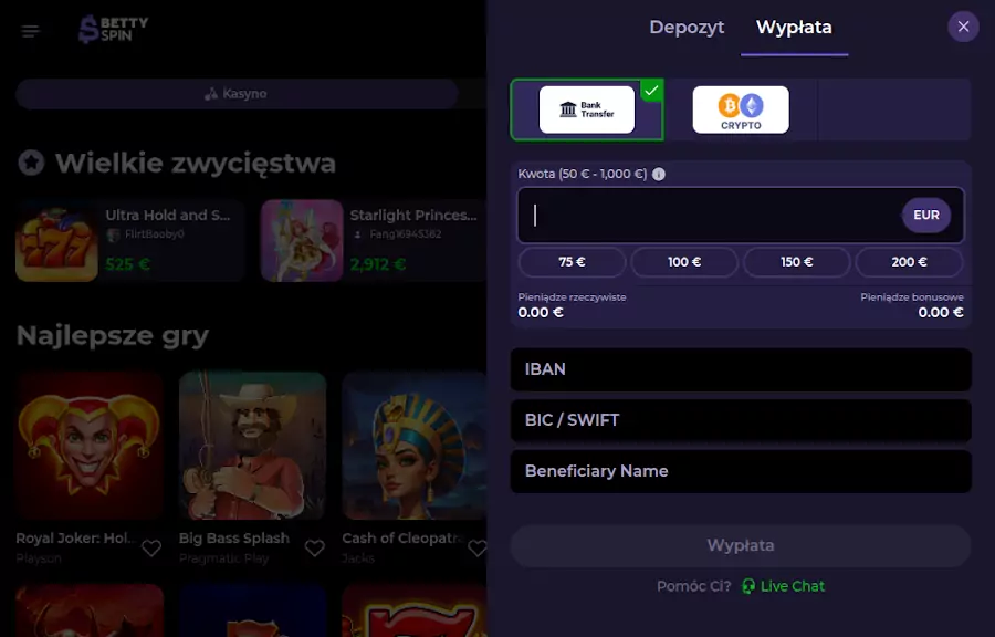 Jak wypłacić pieniądze z BettySpin kasyno Jak wypłacić pieniądze z BettySpin kasyno