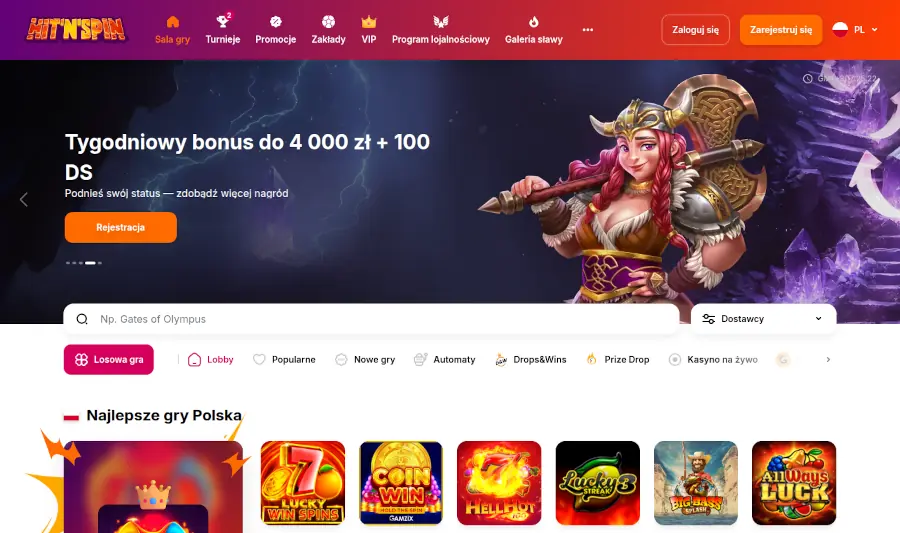 Kasyno dla Polaków z Niemiec Hit'N'Spin Kasyno dla Polaków z Niemiec Hit'N'Spin