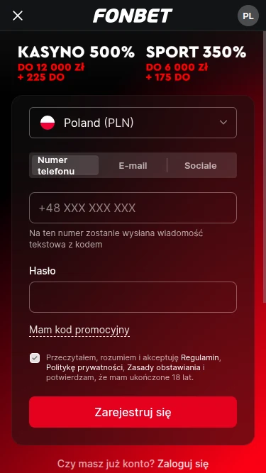 Fonbet login i rejestracja Fonbet login i rejestracja
