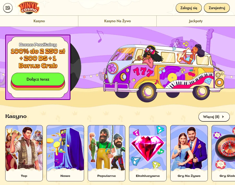 Casino Vinyl strona główna