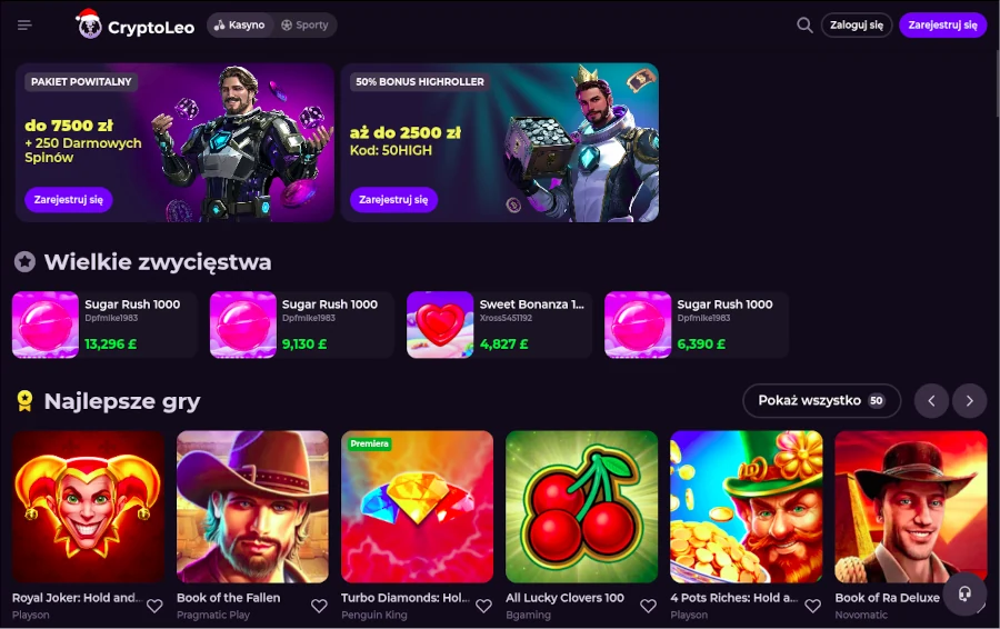 Cryptoleo Casino strona główna