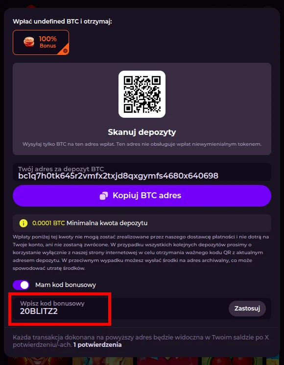Wprowadzanie Cryptoleo no deposit bonus code