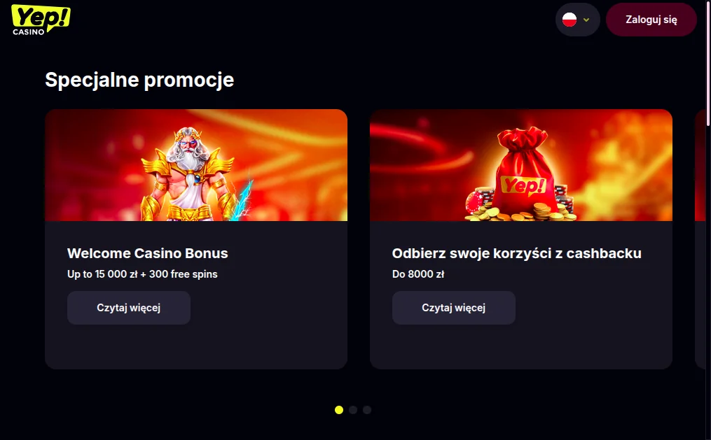 Yep kasyno bonusy i promocje
