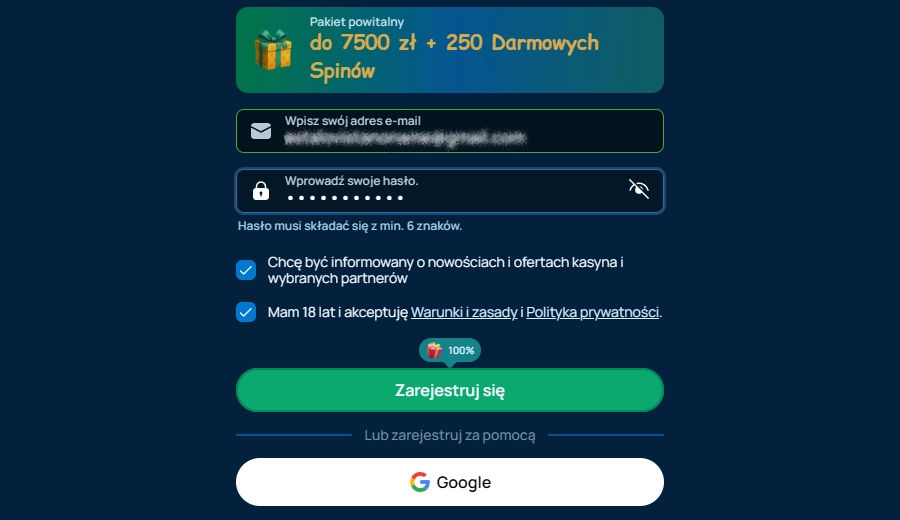 Rejestracja w Baxterbet casino Rejestracja w Baxterbet casino